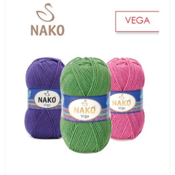 Nako vega Garn - Strickgarn - Ganzjahresgarn 100gr-195mt