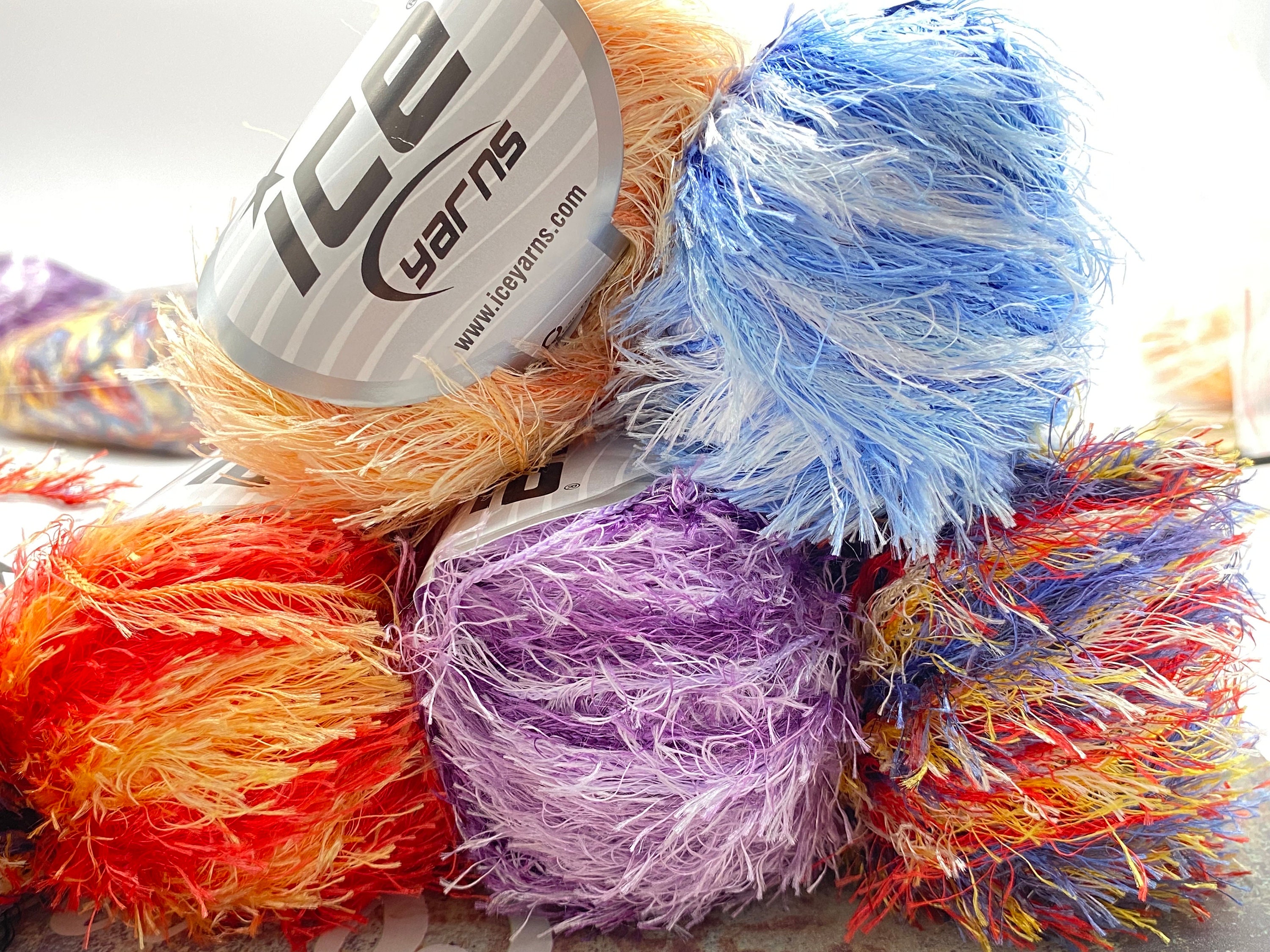 いいね不要 yarn y.a.r.n ヤーン Colorful Eyelash Yarn / Ice Yarns Fun Fur 50 Gram /faux Fur Yarn