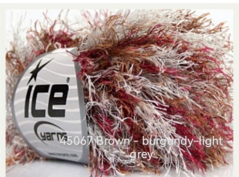 Long Colorful Eyelash Yarn / Ice Yarns Fun Fur 50 Gram/faux Etsy