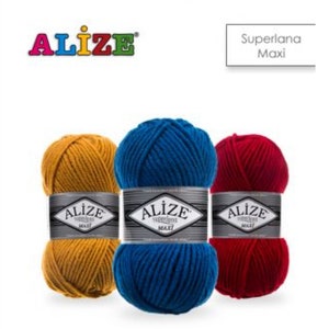 Alize Süperlana Maxi - Wollmischgarn, Aran, Kammgarn, Aran, Wolle, Strickgarn, Häkelgarn