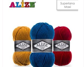 Alize Superlana Maxi - wool blend yarn, aran, heavy worsted yarn, aran wool yarn, heavy weight wool yarn, knitting ,crochet yarn