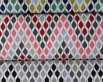 Drop Patterned duck cloth , Panama Linen, Ikat DIY fabric, curtain fabric , pillow cloth , Runner, seat cover, chair cover, Umbrellas