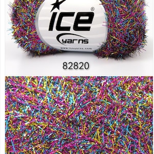 Party yarn / super fine / 25gr /50 gr choose / metallic glitz ice yarn / metallic glitter yarn / bag supplies / party supplies