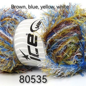 Rainbow eyelash yarn / fluffy faux fur yarn /Chenille yarn / 100gr 150mt / batik eyelash /colorful eyelash