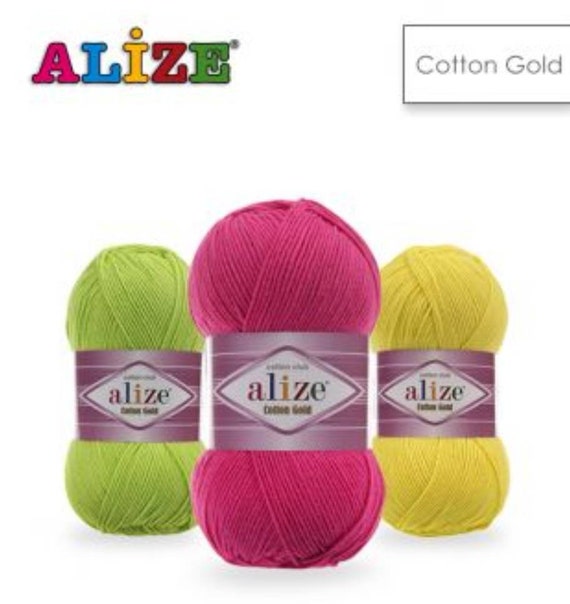 【関税&送料込】Golden  Deluxe Brand Army Green Cotton Alize Cotton Gold Yarn | eBay