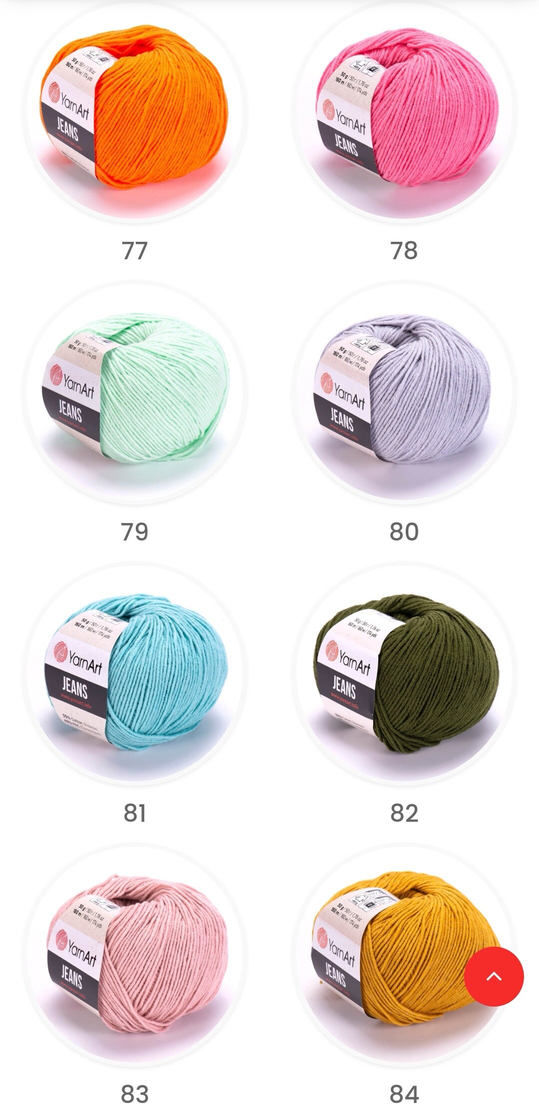 YarnArt Jeans Yarn 4-Pack - Sport Weight Cotton Acrylic Blend For Knitting & Crochet Projects