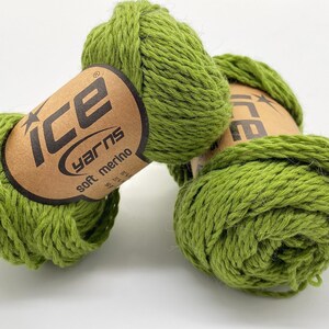 Ice Yarns grass green Soft Merino Wool - 2 psc - 50gr - 135m