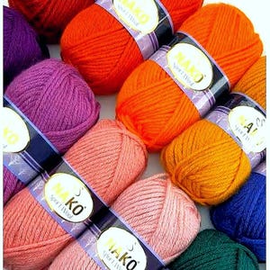 Nako Sport Wollgarn - Premium Acryl Strickgarn - 100gr-120mt weiche dicke Wolle, Decke, gehäkelt, Tasche, Tagesdecke, Mütze, Pullover, Hoodie