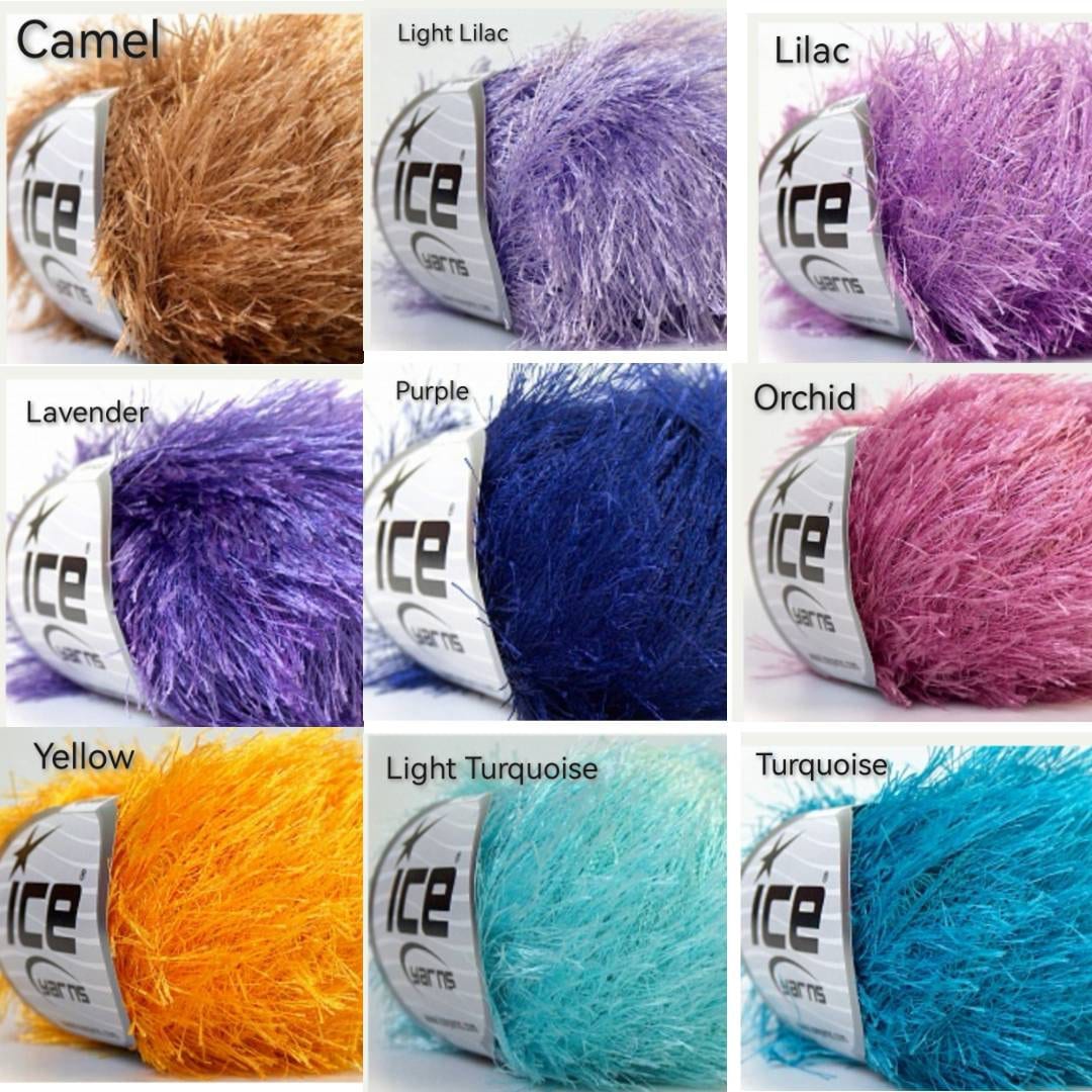 Eyelash Yarn / Ice Yarns Fun Fur 50 Gram/faux Fur Yarn /soft Fur Yarn  Chunky Fluffy Yarn / Chenille Yarn -  Canada