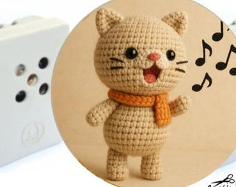 Animal Sound Box Inserts for Amigurumi Toys – Lion, Tiger, Elephant & Cat Sounds, kids laughing, cow, bear, dog –Plush Toy Noise Maker 5x4cm