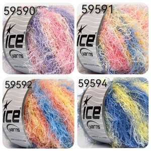 Wimpern Plüsch Garn / Chenille Garn / Wollgarn / 50gr Viskose Wolle / Wimpern Batik Garn