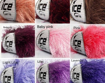 Extra Long Eyelash Yarn / Ice Yarns Fun Fur 50 Gram /Faux Fur Yarn /soft Fur Yarn Chunky Fluffy Yarn / Chenille yarn