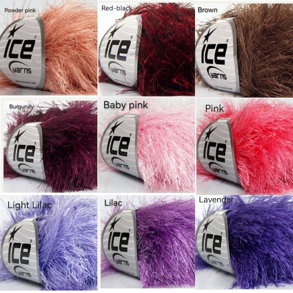 Extra Long Eyelash Yarn / Ice Yarns Fun Fur 50 Gram /Faux Fur Yarn /soft Fur Yarn Chunky Fluffy Yarn / Chenille yarn