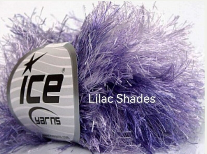 Long Colorful Eyelash Yarn / Ice Yarns Fun Fur 50 Gram/faux Etsy