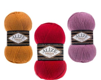 Alize Superlana Klasik, Wool yarn, Acyrlic yarn, 100gr - 280mt