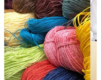 Bulk Raffia Paper Yarn, Full Strand Twisted Natural Yarn, Craft Paper String, Eco Friendly DIY Rope, Wholesale Straw Cord, Bag