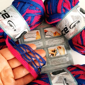 Schal Garne Schal Garne - Amor iceyarns / 100gr/ blau pink