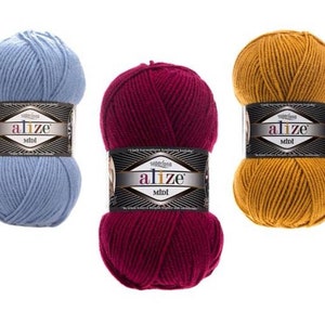 Alize Süperlana Midi - filato misto lana, aran, filato pettinato pesante, filato di lana aran, filato di lana pesante, filato per maglieria, filato per uncinetto