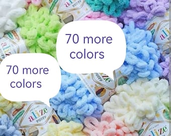 Fio LOOP YARN para crochê com os dedos, amigurumi, tricô, veludo macio e felpudo - Sem agulha de crochê - Manta para bebê - Fio grosso Loop 100g-9m