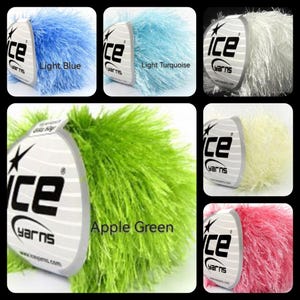 Glitterwimpergaren / glittergaren. /Glitz Ice Yarns Fun Fur 50 gram /Nepbontgaren / Grof pluizig garen / Sprankelende wimpergaren
