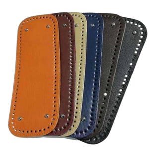 Leather Rectangular Bag Base - DIY purse bottom insert - handbag base for crochet sewing porjects- bag bottoms