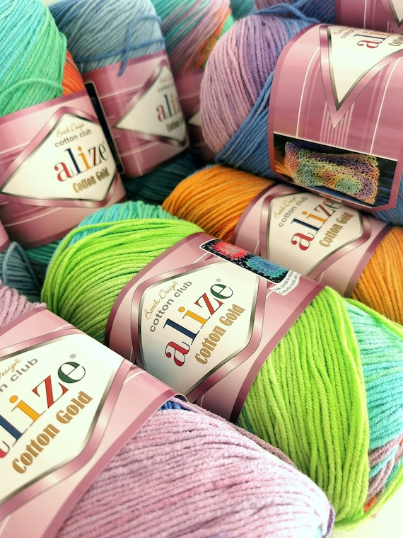 Batik Cotton Yarns - Alize Cotton gold batik - 100 gr - 330 meters