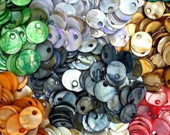Mother of Pearl Sequins for Crochet Bags, 12 Colors, Shell Paillettes, Luxury Bag Supplies, DIY Purse Embellishment,Beaded Bag Material 20mm
