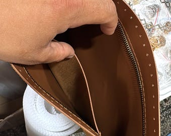 Fodera per borsa di lusso pronta all'uso con tasca con cerniera, inserto per borsetta in finta pelle scamosciata, 20 x 30 cm e 35 x 25 cm, fodera per borsa fai da te all'uncinetto
