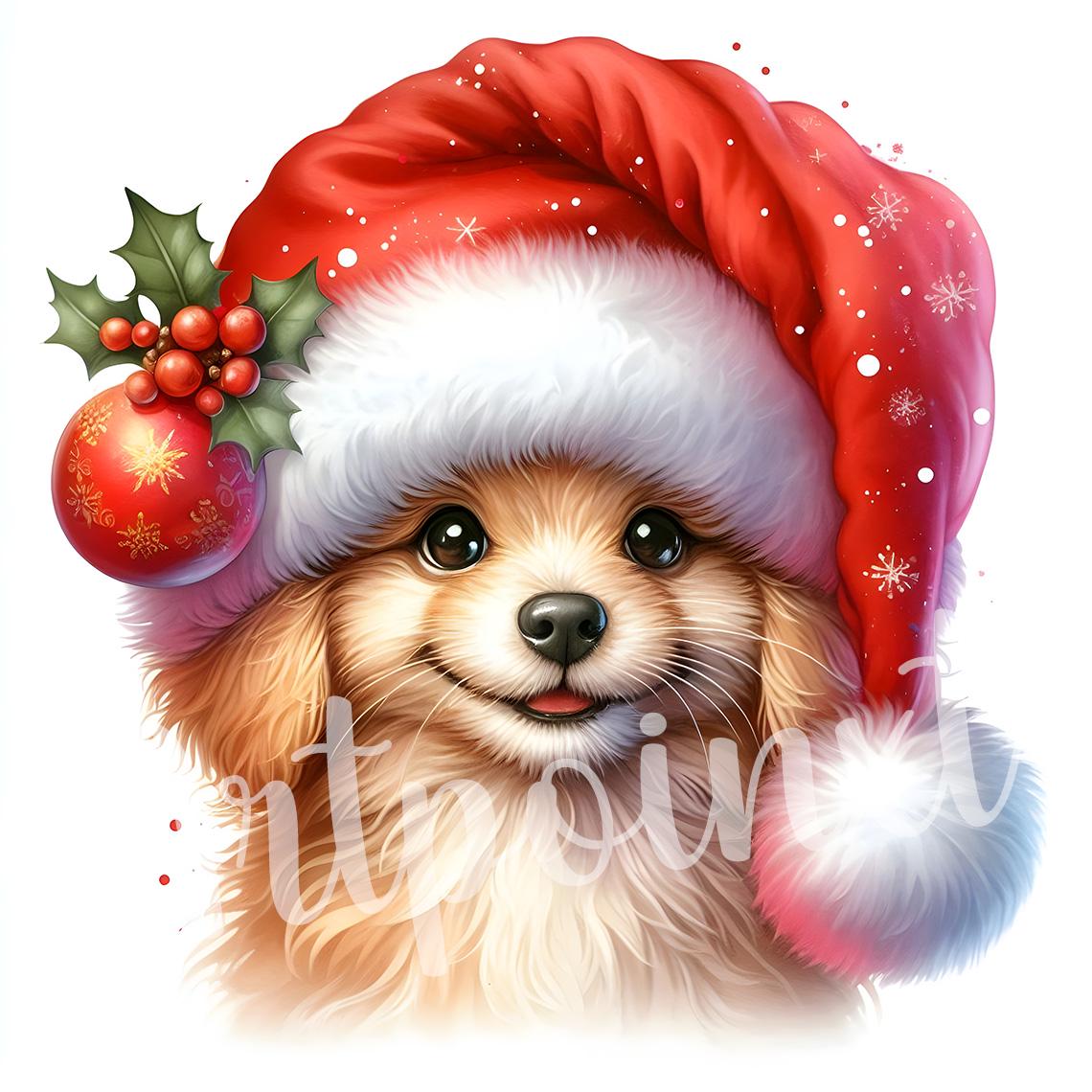 Christmas Puppy Clipart | Set of 20 | High Quality 300 DPI Jpegs ...