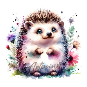10 Cute Hedgehog Clipart Bundle, Adorable Hedgehogs, Forest Animal Clipart, Kawaii Animals, Cute Animal Clipart, Digital Download