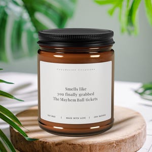 Lady Gaga Fan Geschenk für Sie, duftet, als hättest du endlich die Mayhem Ball Tickets gepackt, Sojawachs Geschenk, Konzertliebhaber Merch, Pop Diva Geschenk