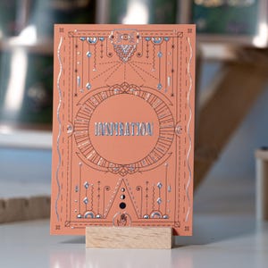 Ispirazione Intenzione/Affermazione/Manifestazione 4"x6" Carta in lamina d'argento / Regalo per migliore amica, compleanno, colleghi, capo, artisti, designer