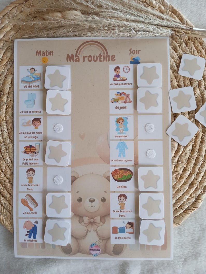 Daily Routine Velcro A4 Children's Routine Chart – Laminated With Velcro Labels | Daily ...