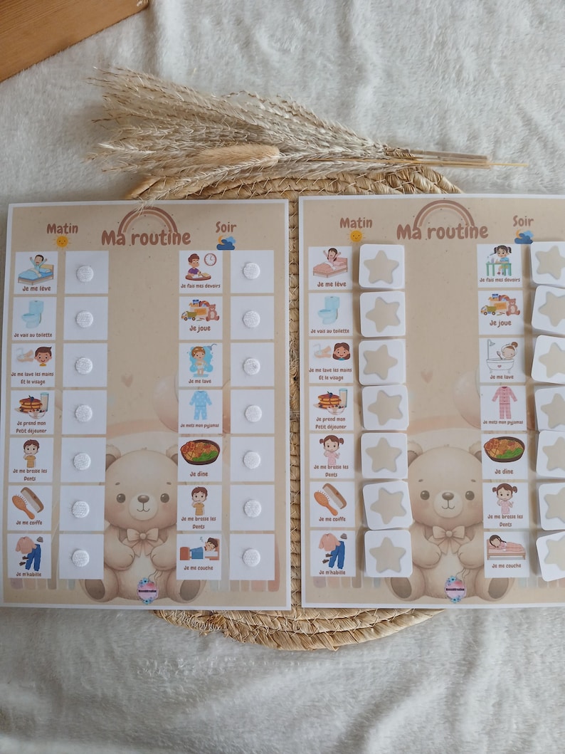 Daily Routine Velcro A4 Children's Routine Chart – Laminated With Velcro Labels | Daily ...