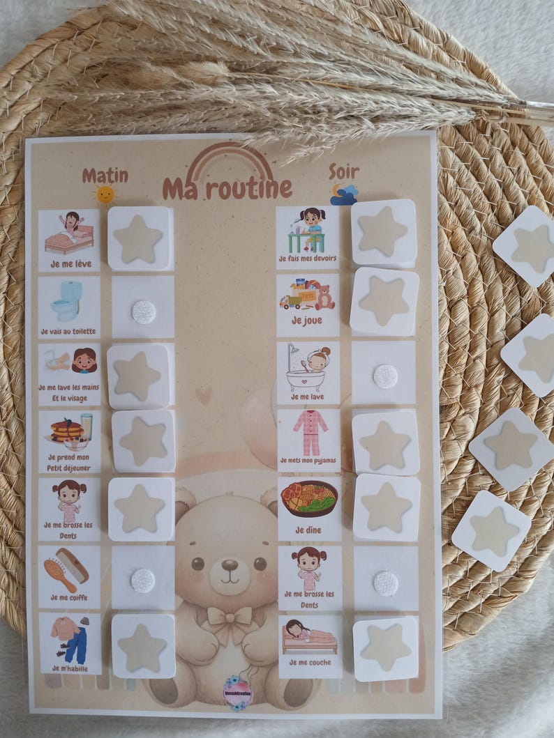 Daily Routine Velcro A4 Children's Routine Chart – Laminated With Velcro Labels | Daily ...