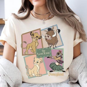 Chemise Disneyland Le Roi Lion, T-shirt Disney Simba Timon Pumbaa Nala, pull Animal Kingdom, chemise Hakuna Matata, t-shirt Disney Safari Trip