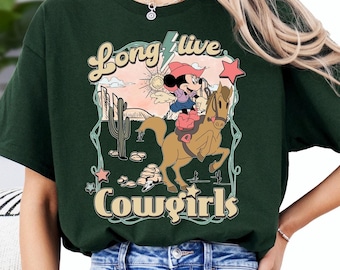 Sweat-shirt cowgirl Minnie, pull Desert Vibes, t-shirt style western Disney, t-shirt country girl, chemise voyage filles Disney, t-shirt cow-girl Disney