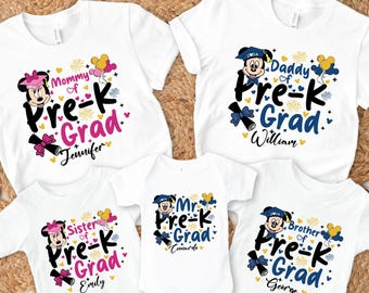 Mickey&Minnie Pre-K Grad 2026 Shirt, Disney Graduate Family Sweater, Disney Preschool Graduation Tee, Matching T-Shirt, Kids Grad Sweater