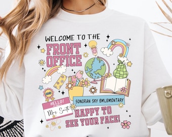 Welcome To The Front Office Shirt, Custom School Secretary T-Shirt, Back To School Shirt, Secretary Appreciation Tee, School Office Shirt