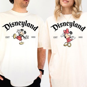 Disneyland Mickey and Minnie Est 1955 Shirt, Disney Couple T-Shirt, Mickey Minnie Matching Tee, WDW Family Trip Sweater, Magic Kingdom Shirt