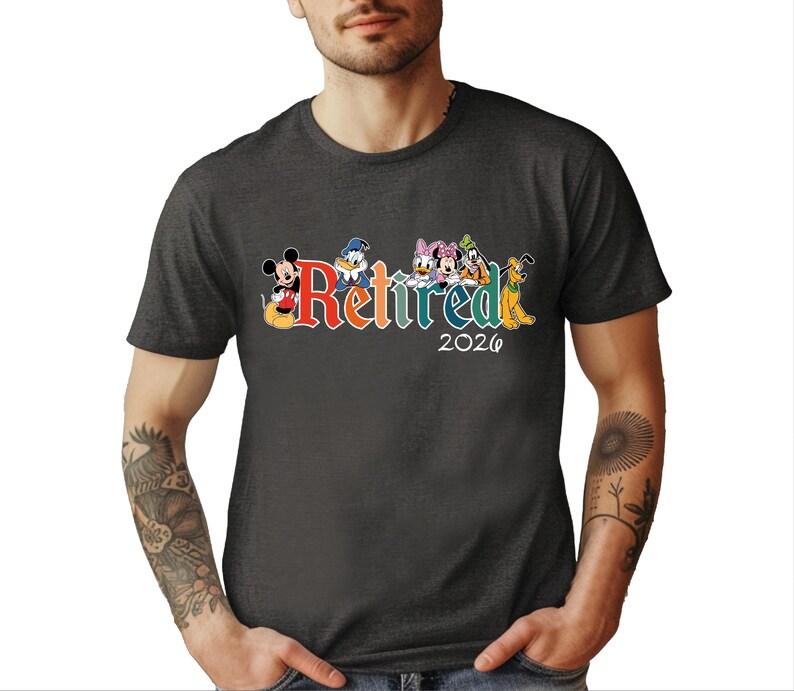 Disney Retired 2026 Shirt, Retirement 2026 Sweater, Mickey and Friends ...