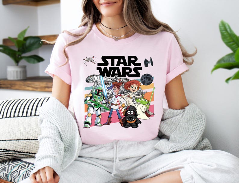 Star Wars Toy Story Shirt, Woody And Friends T-Shirt, Disney Star Wars Sweatshirt, Galaxy's Edge Woody Sweater, Pixar Toy Story T-Shirt