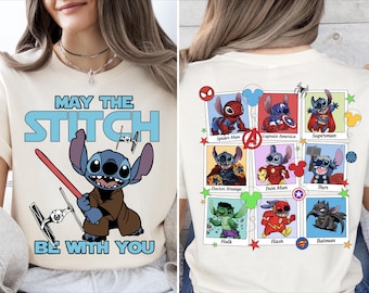 May Stitch Be With You Shirt, Disney Stitch Sweatshirt, Star Wars Stitch T-Shirt, Galaxy's Edge Stitch Sweater, Stitch Avengers Shirt