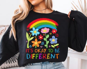 It's Okay To Be Different Shirt, Autism Awareness T-Shirt, Autism Month Sweatshirt, Autism Teacher Sweater, Support Autism T-Shirt