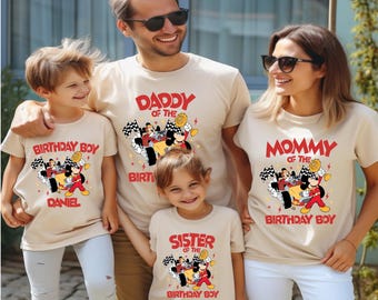 Mickey Pit Crew Birthday Boy Shirt, Disney Birthday Boy Sweatshirt, Birthday Matching Shirt, Birthday Racing Sweater, WDW Birthday Trip Tee