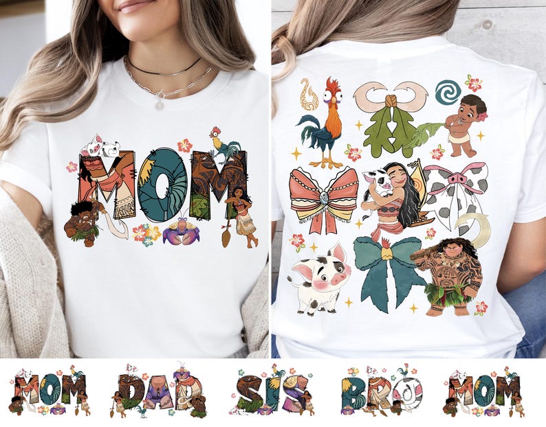 Disney Moana Family T-Shirt, Moana Mom Dad Sweatshirt, Disney Moana Maui T-Shirt, Hei Hei Shirt, Disneyland Trip Tee, Princess Moana Sweater