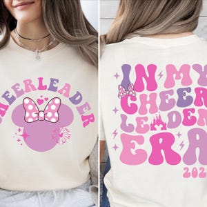 In My Cheerleader Era 2026 Shirt, Minnie Cheerleader Tee, Magic Kingdom Sweatshirt, Cheerleading Championship T-Shirt, Girls Cheer Dance Tee