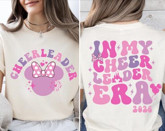 Shirt In My Cheerleader Era 2026, Minnie Cheerleader-T-shirt, Magic Kingdom-sweater, T-shirt Cheerleading Championship, Girls Cheer Dance-T-shirt