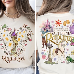 Maglietta Rapunzel Rapunzel, maglione Principessa Disney, felpa del film Rapunzel, maglietta Flynn Rider e Rapunzel, maglietta Principessa Rapunzel