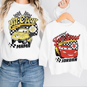 Cars Birthday Shirt, Disney Birthday Party T-Shirt, Family Birthday Matching Tee, Cars 4th Birthday Sweater, Birthday Crew Sweatshirt